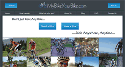 Desktop Screenshot of mybikeyourbike.com